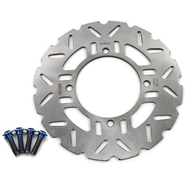 Imagem de Rotor de disco de freio traseiro com parafusos de montagem para Kawasaki Z1000 2007-2015 ABS 07-21, Ninja 1000SX 20-21, Ninja 1000 ZX1000 11-19, ZX14R 06-17 ABS 13-17, ZZR1400 06-06-06 7 ABS 06 -21