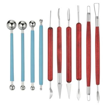 Imagem de YOKIVE 10 ferramentas de escultura de argila, ferramentas de argila de polímero, ferramenta de modelagem de argila, ferramenta de pontilhamento, ótima para pintura artesanal de argila de cerâmica