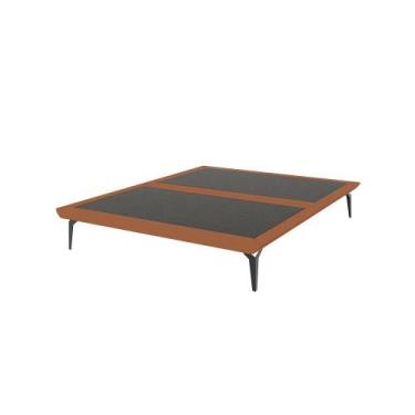 Imagem de Estrutura para Cama Japonesa Toquio Queen Linho Telha - ARTE ESTOFADOS