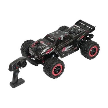 Imagem de Colaxi Carro de controle remoto modelo 1/18 resistente motor 380 com farol funcional brinquedos acessórios para adultos crianças meninos adolescentes, Preto Vermelho