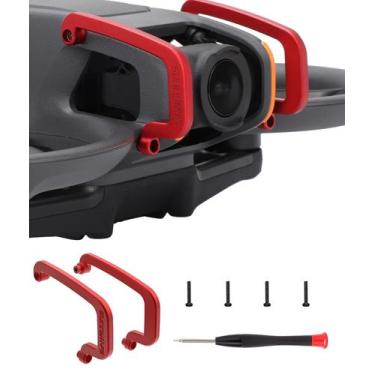 Imagem de Gimbal Bumper Guard Hesupy para DJI Avata 2 em liga de alumínio vermel