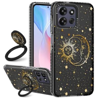 Imagem de Boaretiu Capa para Motorola Moto G Power/Play 2025 - com suporte fofo Kawaii Fashion 360° com suporte de anel giratório de morango para mulheres, meninas, meninos, adolescentes e meninas, capa para