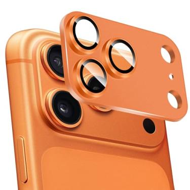 Imagem de ZXZone Protetor de lente de câmera para iPhone 17 Pro, liga de alumínio de adesão forte e material de vidro de safira [proteção contra quedas] Capa de câmera de vidro temperado 9H capa de anel de