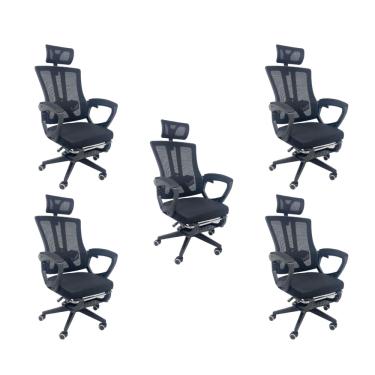 Imagem de Kit 5 Cadeiras de Escritório Oficial Paris Preto