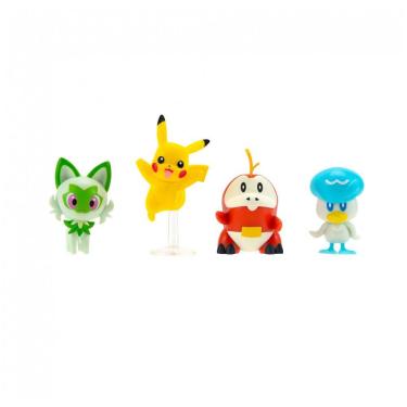 Imagem de Conjunto de mini figuras Pokémon Paldea Battle Figure 4 Pack 5 cm (Pikachu, Fuecoco, Sprigatito e Quaxly)