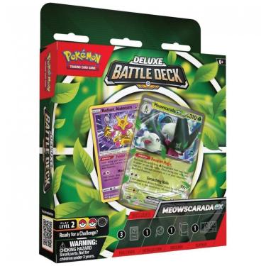 Imagem de Deck Pokémon TCG Meowscarada/Quaquaval ex Deluxe Battle Deck com Baralho de 60 Cartas - Estratégias Avançadas e Cartas Exclusivas