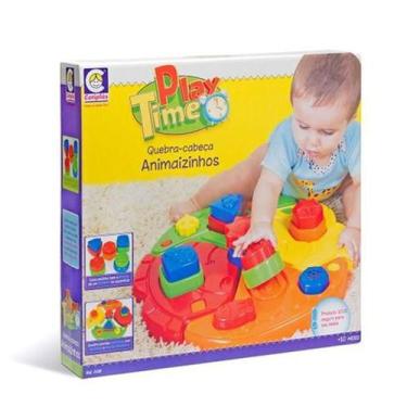 Imagem de Quebra - Cabeça Animaizinhos Play Time da Cotiplás Ref 2128