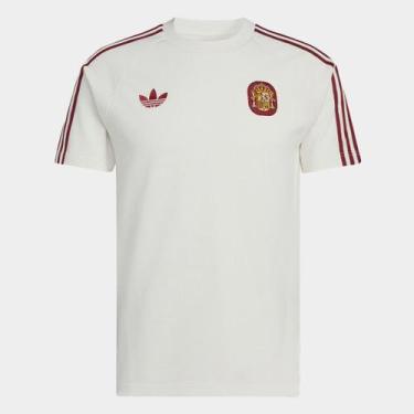 Imagem de Camiseta Seleção Espanha Adidas Originals Masculina, Branco, GG