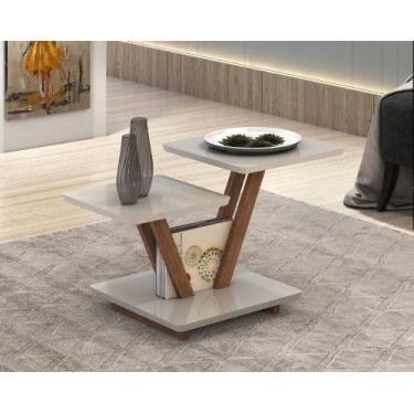 Imagem de Mesinha Mesa Centro Sala Decorativa Dupla Quadrana Laguna - D+Mob, Off