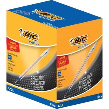 Imagem de Caneta Esferográfica Cristal Fina Azul (070330198722) - BIC