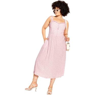 Imagem de City Chic Vestido feminino plus size CECILLIA, rosa brisa fl, 12, Pink Breezy Fl, 46