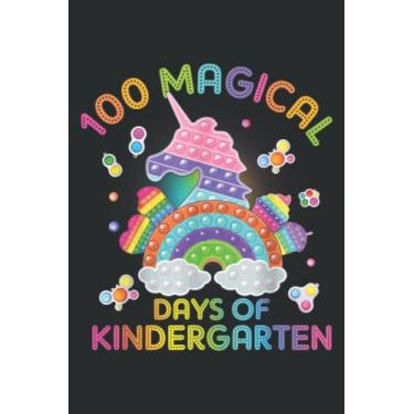 Imagem de Adorable 100 Days of Magical Kinder Learning School Meme: Ruled Notebook, Lined Journal with 6" x 9", 100 Pages and Matte Finish Cover, Perfect for School, Office & Home