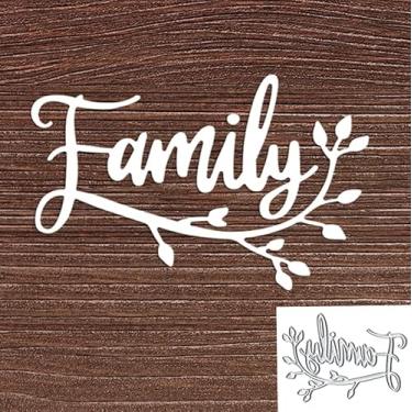 Imagem de Famliy Letters matrizes de metal para corte, matrizes de corte de letras familiares em relevo, estêncis, faça você mesmo, artesanato, cartões, matrizes de corte para fazer cartões, decoração de fotos,