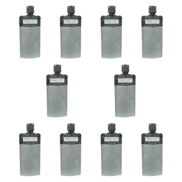 Imagem de Zialofi 10 peças bolsas de viagem para produtos de higiene pessoal com vazamento de vazamento bolsas de aperto vazias para lavagem corporal acessórios de, Cinza