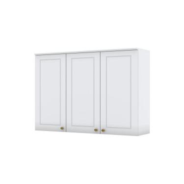 Imagem de Armário Aéreo 03 Portas 120 Cm Americana Henn Branco Hp