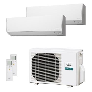 Imagem de Ar-Condicionado Multi Split Inverter 18000 BTUs Fujitsu Airstage Premium Quente e Frio (2 Evap. HW 12000) 220V