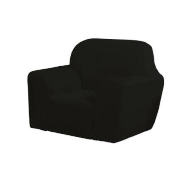 Imagem de Capa Para Sofá Lisa Coladinha Avulsa Poltrona - ARETHA ENXOVAIS, preto