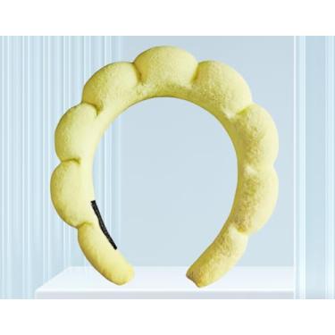 Imagem de Bandanas de spa para lavar o rosto ou cuidados com a pele facial, pacote combo de faixas de cabelo de maquiagem inchadas para máscara de lavagem facial, faixa de cabeça rosa amarelo 15