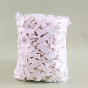 Imagem de 20 peças de esponja de maquiagem triangular para uso seco e molhado, ferramenta de mistura de base de látex para corretivo facial, creme BB em pó, ferramentas macias, branco