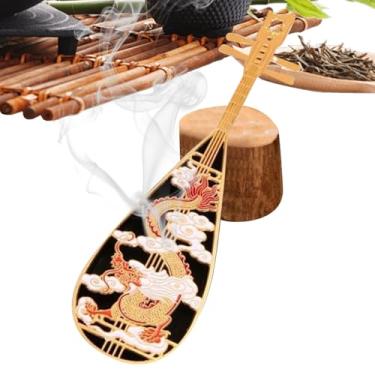 Imagem de Suporte de incenso, bobinas de incenso para meditação – incensário de dragão de liga de zinco queimando estética para decoração de casa para sala de chá e ioga interna