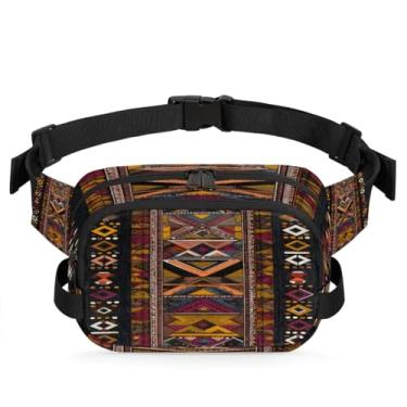 Imagem de Pochete de decoração étnica mandala para mulheres e homens com alça ajustável, bolsa transversal, bolsa de peito, bolsas de bumbum, Cor 22