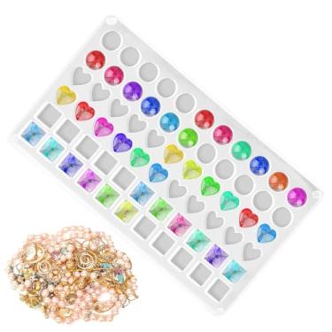 Imagem de Estojo de exibição | Organizador de joias de grade 66, organizador de conchas de acrílico | para pulseira, colar, brincos, brincos de orelha, anéis, sala de estar, quarto, estudo, entrada