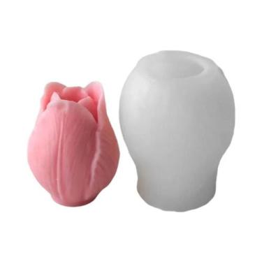 Imagem de Molde De Silicone Tulipa Para Velas Aromáticas Artesanais, Resina, Bis