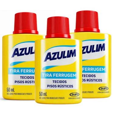 Imagem de Tira Ferrugem Tira Manchas Limpador Azulim 50ml, kit3unidades