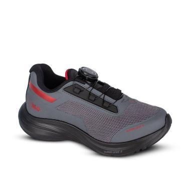 Imagem de Tênis Infantil Menino Kidy Super Leve Disc Grafite Esportivo