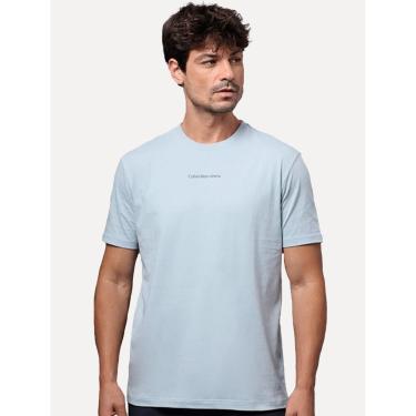 Imagem de Camiseta Calvin Klein Jeans Masculina Institutional New Logo Azul Claro-Masculino