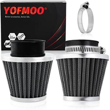Imagem de YOFMOO Pacote com 2 filtros de limpeza universais de 35 mm 50cc 70cc 90cc 110cc 125cc motocicleta ATV Quad Scooter Go Kart Moped Pit Dirt Racing Super Pocket Mini Bike CRF50 CRF70 CRF90 XR50 XR70 XR90