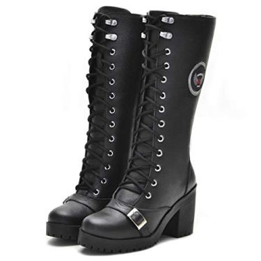 Imagem de BOTA FEMININA MOTOCICLISTA ROQUEIRA COURO 9402 PRETA (40, 9402 PRETA)