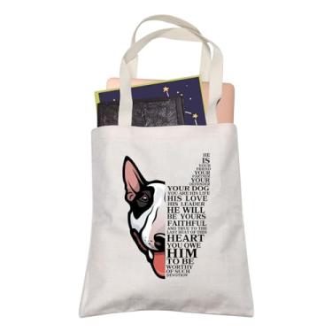Imagem de Bull Terrier Lover Dog Gift He is Your Friend Your Partner Bolsa de compras feminina bull terrier inglês, He is Your Friend, One Size