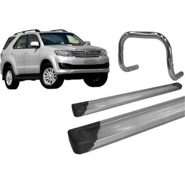 Imagem de Kit Estribo Plataforma Quebra Mato S/Barra Cromado SW4 até 2015 - HOZZ