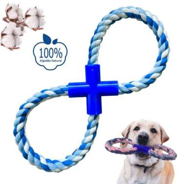 Imagem de Brinquedo Pet Corda Resistente Forte Interativo para Cachorro Cães Cor
