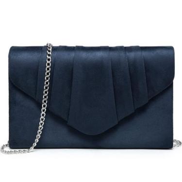 Imagem de Bolsa de noite Dasein Pleated Envelope Clutch Handbag Velvet