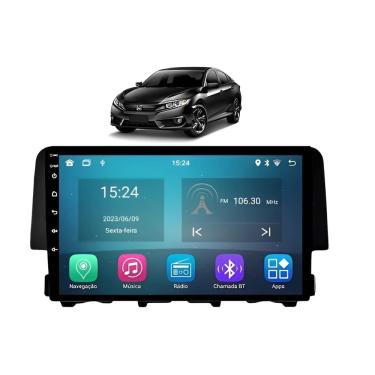 Imagem de Kit Multimídia Civic G10 2017 / 2022 Android 9 Pol 2/32Gb Carplay Gps - Vision 8990CP