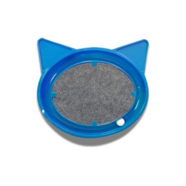 Imagem de Arranhador Interativo para Gatos Grande 40cm com Bolinha Brinquedo Arranhador Gato (Azul)