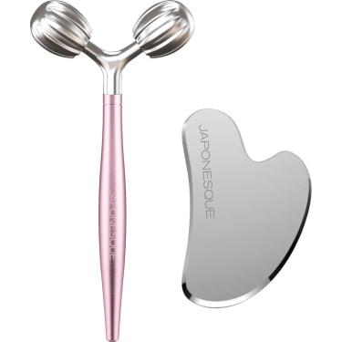 Imagem de Ferramenta de contorno facial japonesque SkinTherapy V Roller com Gua Sha