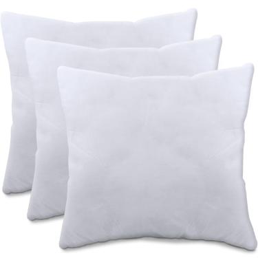 Imagem de Kit 3 Refil Para Almofada Fibras Siliconadas Antialérgico 40x40cm bf Colchões