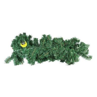 Imagem de Festão Aramado Verde para Decoração Natalina, 180 cm x 30 cm, PVC