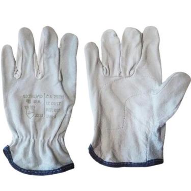 Imagem de Luva Segurança Profissional Vaqueta Mista Extremo Sul EPI CA 20601, T1