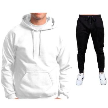 Imagem de Conjunto moletom - KESDEY SHOES, Branco, Preto, GG