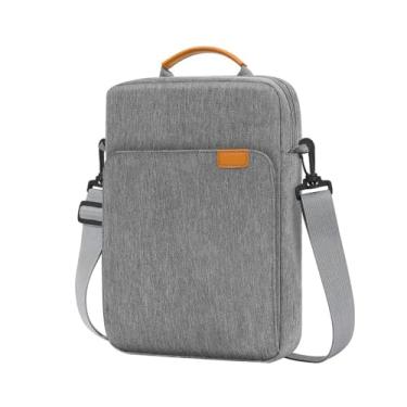 Imagem de Bolsa de Ombro Resistente para Laptop, Tablet e iPad – Capa Pasta Protetora para Dispositivos até 14” (Cinza, 12.4-13.3)