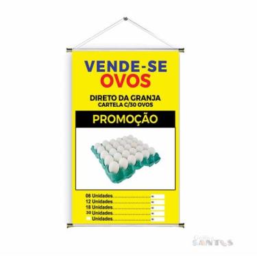 Imagem de Banner pronto Ovo BA 241 medida 45x70 cm arte pronta