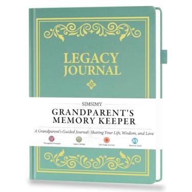 Imagem de SIMSIMY Grandparents Life Story Journal, Keepsake Legacy Journal with prompt Questions, Tell Me Your Life Story Grandparent Memory Book, presente de capa dura de linho para avó, vovô, pais