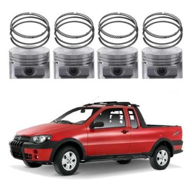 Imagem de Kit Pistao E Aneis 050 Strada Adventure 1.8 Flex 2006 A 2010 - Metal L