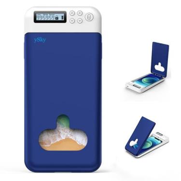 Imagem de Caixa de bloqueio de telefone YSky 6.7" Timer portátil azul escuro
