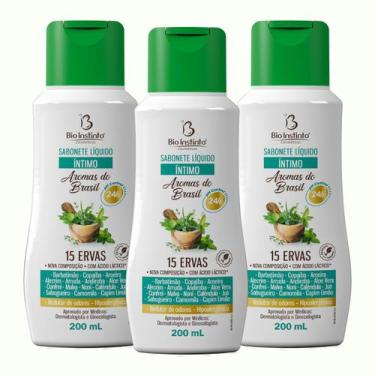 Imagem de KIT 3 UNDs Sabonete Íntimo Líquido 15 ERVAS Bio Instinto 400 ml  Hipoa