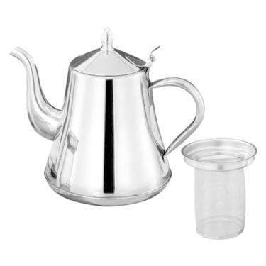 Imagem de wang hao shop Chaleiras de chá, coador, bule de metal, chaleira de café, acessórios para barra de café, pote de água com pescoço de ganso, chaleira de aço inoxidável, chaleira, chaleira de chá